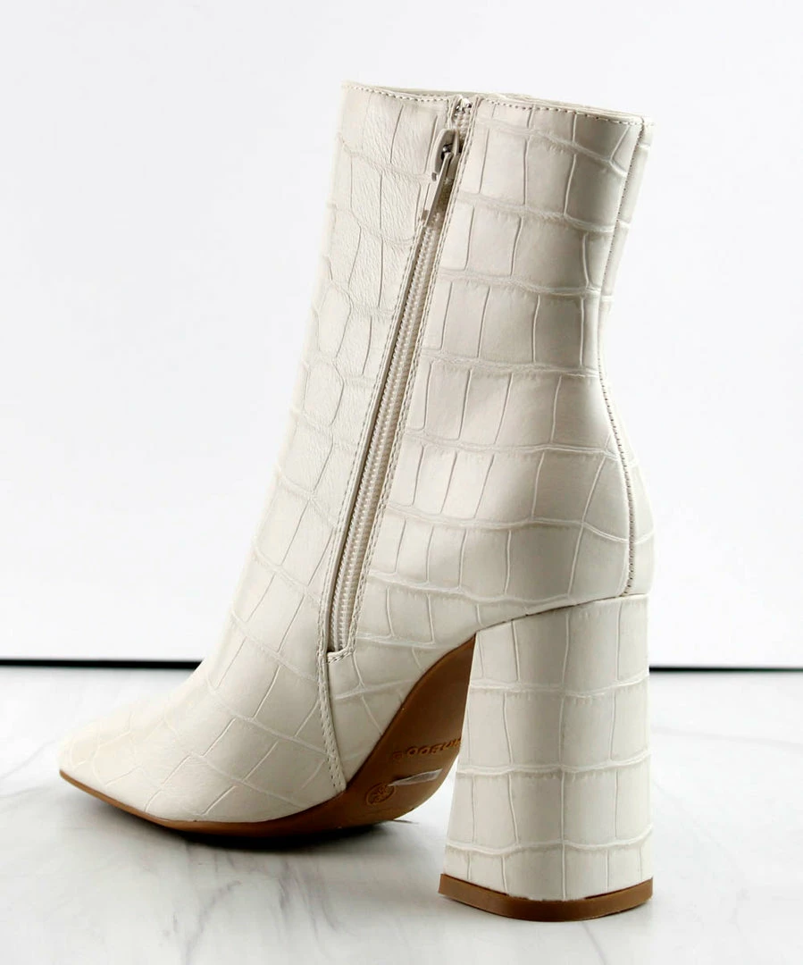 Bamboo ARTICLE-01 Womens Side Zipper Block Heel Ankle Boots Women's 3 Bamboo ARTICLE-01 Womens Side Zipper Block Heel Ankle Boots Women's