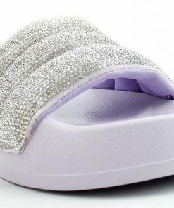 Top Moda Amor 1 Women's Rhinestone Single Band Platform Slides