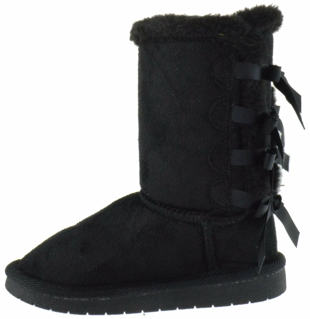 Link Ann 34K Girls Shearling Bowtie Fur Boots Girl's 9 Link Ann 34K Girls Shearling Bowtie Fur Boots Girl's