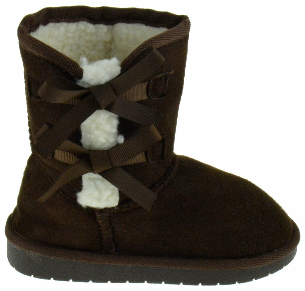 Link Ann-36KA Baby Girls Faux Fur Bow Tie Boot Baby Girl's Boots 5 Link Ann-36KA Baby Girls Faux Fur Bow Tie Boot Baby Girl's Boots