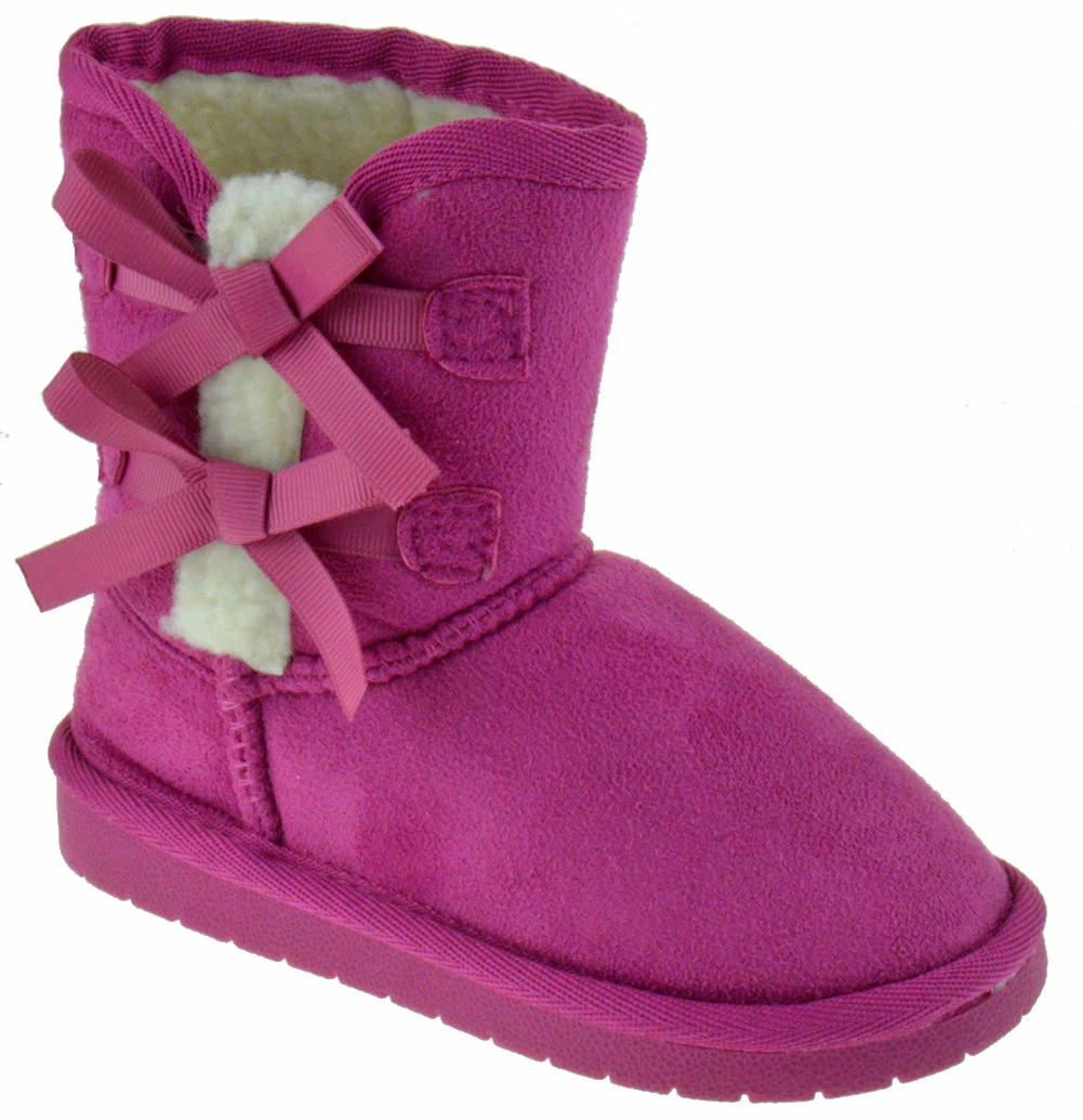 Link Ann-36KA Baby Girls Faux Fur Bow Tie Boot Baby Girl's Boots 1 Link Ann-36KA Baby Girls Faux Fur Bow Tie Boot Baby Girl's Boots