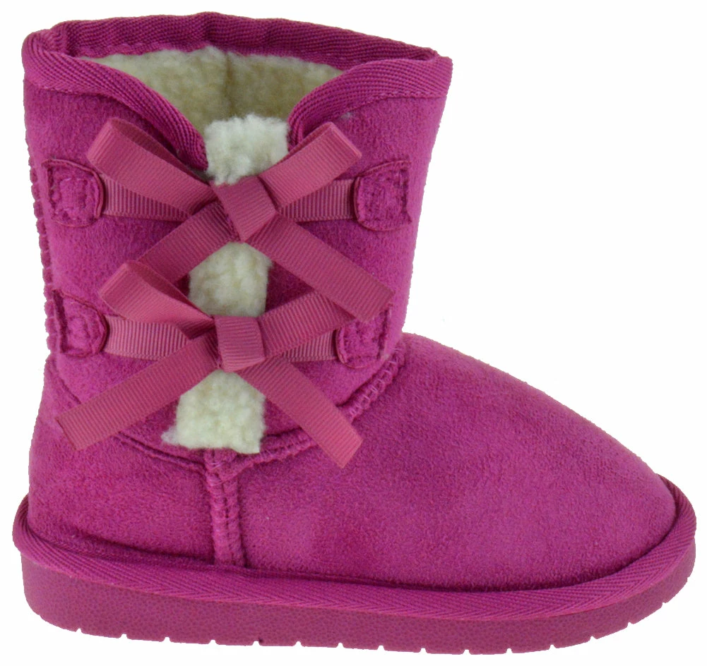 Link Ann-36KA Baby Girls Faux Fur Bow Tie Boot Baby Girl's Boots 2 Link Ann-36KA Baby Girls Faux Fur Bow Tie Boot Baby Girl's Boots