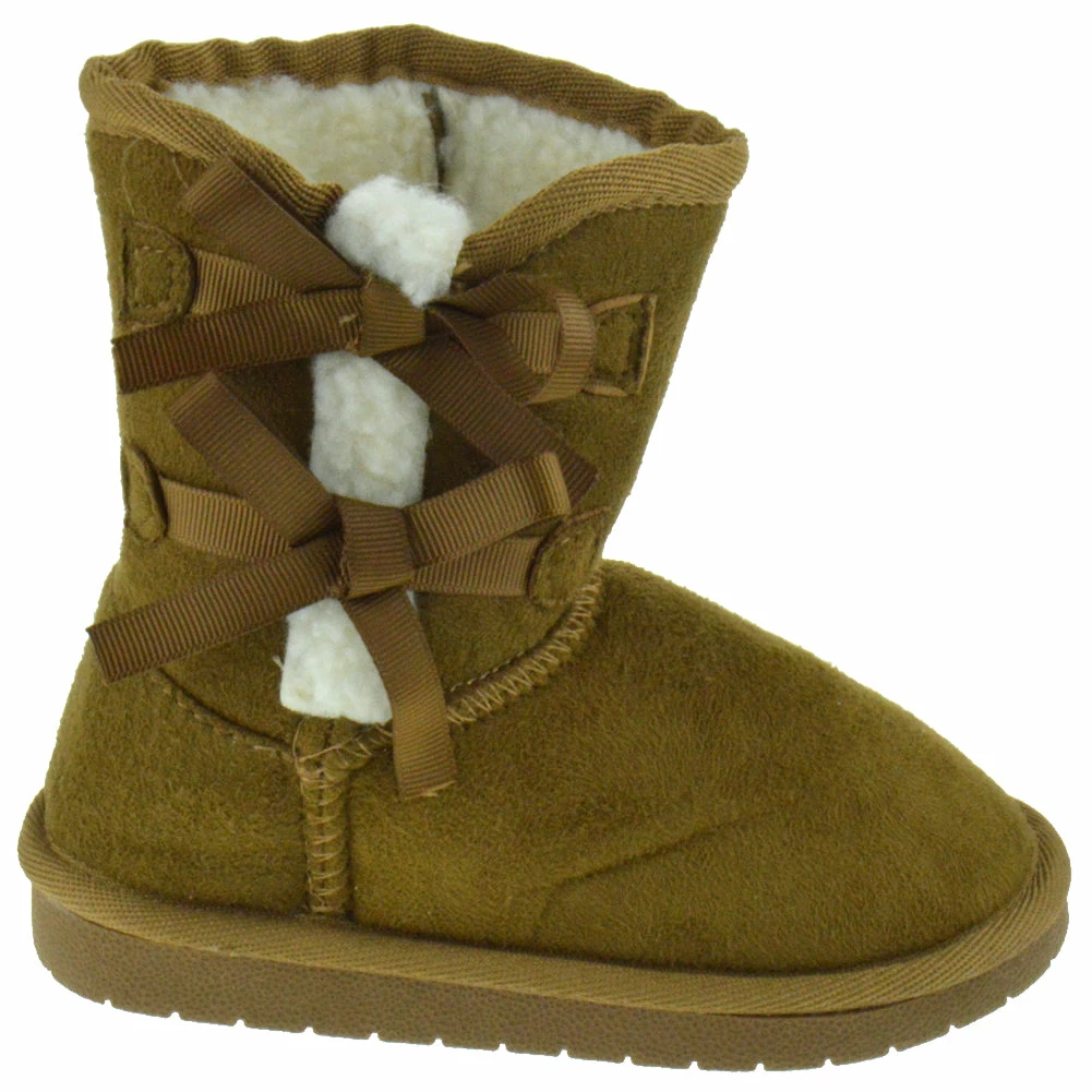 Link Ann-36KA Baby Girls Faux Fur Bow Tie Boot Baby Girl's Boots 12 Link Ann-36KA Baby Girls Faux Fur Bow Tie Boot Baby Girl's Boots