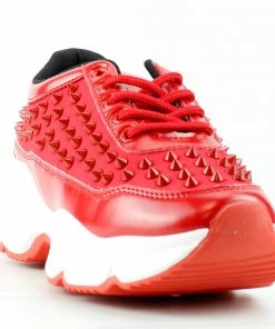 YOKI Women's Aria 17 Womens Studded Detailed Lace Up Sneakers