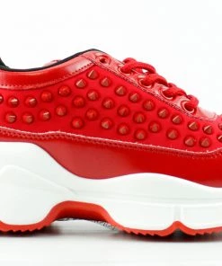 YOKI Women's Aria 17 Womens Studded Detailed Lace Up Sneakers