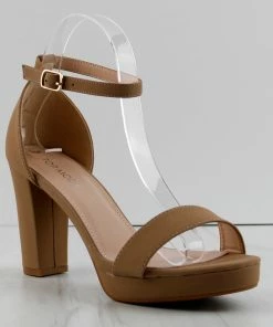 Top Moda Asia-1 Womens High Heeled Ankle Strap Sandals