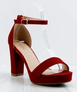 Top Moda Asia-1 Womens High Heeled Ankle Strap Sandals