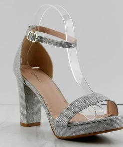 Top Moda Asia-1 Womens High Heeled Ankle Strap Sandals