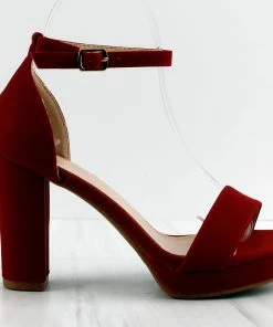 Top Moda Asia-1 Womens High Heeled Ankle Strap Sandals