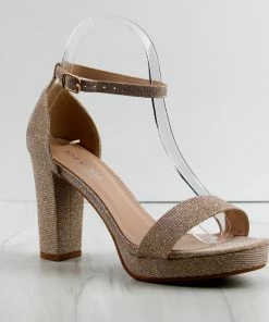 Top Moda Asia-1 Womens High Heeled Ankle Strap Sandals