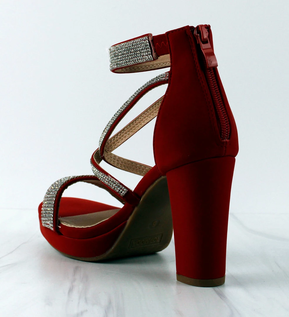 Top Moda Asia-66 Womens Cross Strapped Platform Heeled Sandals Women's 3 Top Moda Asia-66 Womens Cross Strapped Platform Heeled Sandals Women's