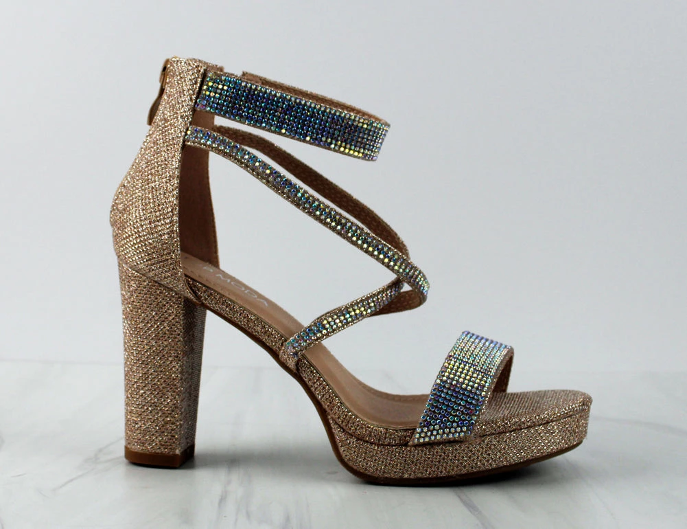 Top Moda Asia-66 Womens Cross Strapped Platform Heeled Sandals Women's 8 Top Moda Asia-66 Womens Cross Strapped Platform Heeled Sandals Women's