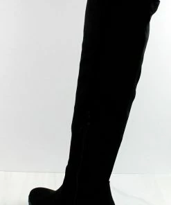 Top Moda Women's Aspen 2 Womens Over The Knee Almond Toe Low Chunky Heel Riding Boots