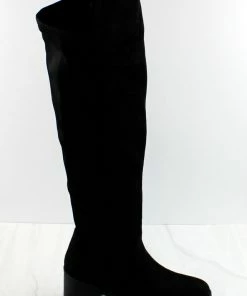 Top Moda Women's Aspen 2 Womens Over The Knee Almond Toe Low Chunky Heel Riding Boots