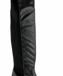 Top Moda Women's Aspen 2 Womens Over The Knee Almond Toe Low Chunky Heel Riding Boots