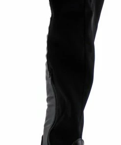 Top Moda Women's Aspen 2 Womens Over The Knee Almond Toe Low Chunky Heel Riding Boots