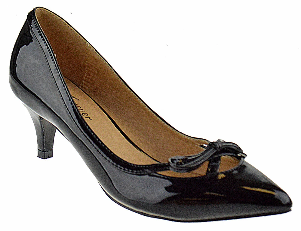 Forever Aubree 17 Womens Kitten Heel Pointed Toe Pumps 7 Forever Aubree 17 Womens Kitten Heel Pointed Toe Pumps