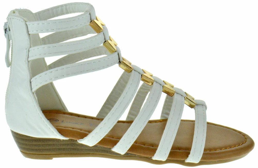 Lucky Top Avery-1K Girl's Gladiator Wedge Sandals 8 Lucky Top Avery-1K Girl's Gladiator Wedge Sandals