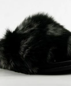 Lemonade Base Designer Fur Strapped Slides Women's