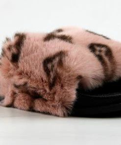 Lemonade Base Designer Fur Strapped Slides Women's