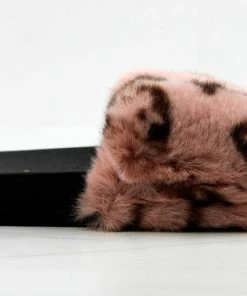 Lemonade Base Designer Fur Strapped Slides Women's