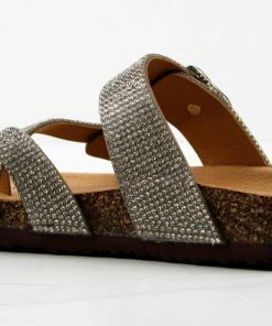 Link Berk 03K Little Girls Rhinestone Embellished Cross Band Sandals 8 Link Berk 03K Little Girls Rhinestone Embellished Cross Band Sandals