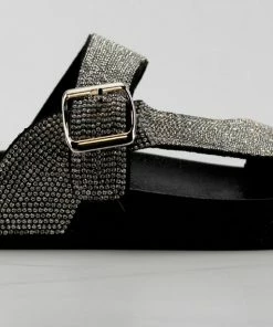 Forever Women's Beyond 9 Womens Rhinestone Cross Band Platform Sandals