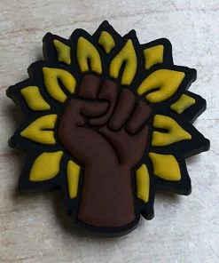 Sunflower Power Rubber Shoe Charms