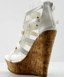 SBW Shoes Bogata 04 Women's Metallic Embellished Platform Wedges