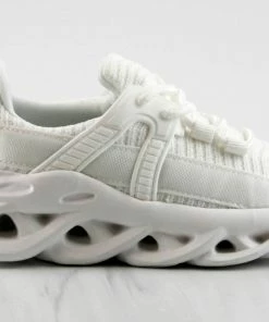 Link BRAVE-12K Little Girls Textured Hollow Carved Out Sneakers