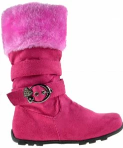 QQ Girls Bella 5 Girls Slouchy Fur Trimmed Riding Boot Girl's