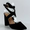 Bamboo Women's Bellflower-51 Womens Ankle Strap W/ Open Back Pumps