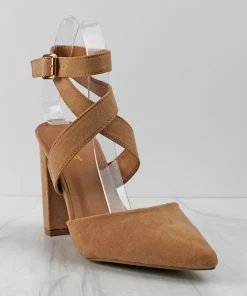 Bamboo Women's Bellflower-51 Womens Ankle Strap W/ Open Back Pumps 9 Bamboo Women's Bellflower-51 Womens Ankle Strap W/ Open Back Pumps