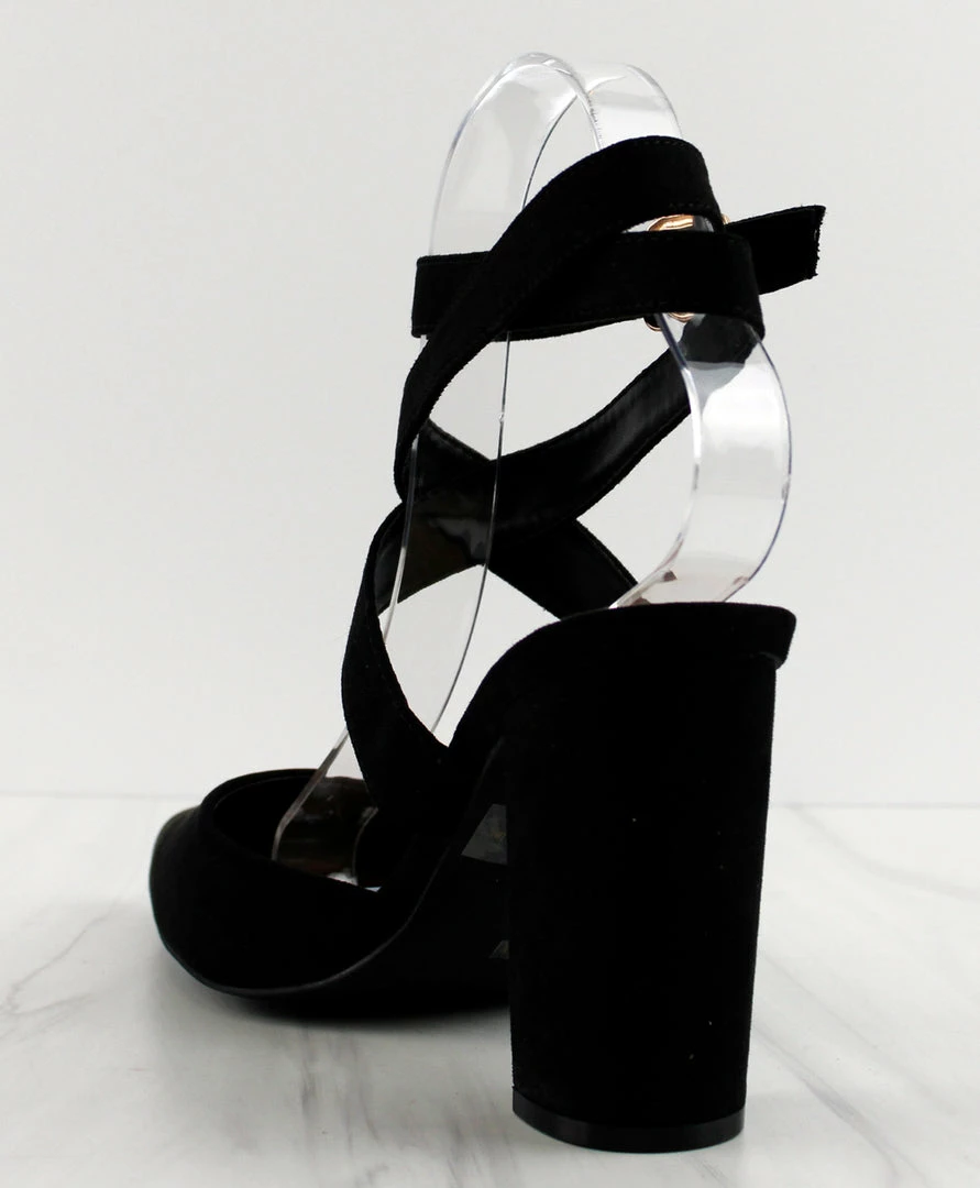 Bamboo Women's Bellflower-51 Womens Ankle Strap W/ Open Back Pumps 3 Bamboo Women's Bellflower-51 Womens Ankle Strap W/ Open Back Pumps