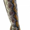 Bamboo Bellflower 41 Women's Chunky Snake Skin Heel Boots