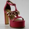 Lemonade Women's Belma Womens Platform Chain Embellished Strappy Pumps