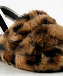 Lucky Top Ben 1K Girls Ultra Soft Furry Sling Back Slides