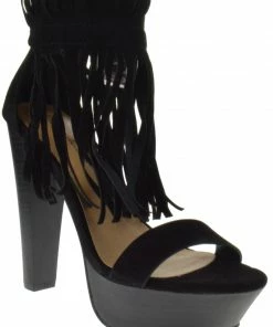 Breckelle's Bernice 03 Women's Platform Fringe High Heel
