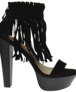 Breckelle's Bernice 03 Women's Platform Fringe High Heel