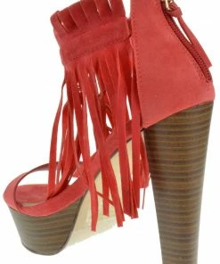 Breckelle's Bernice 03 Women's Platform Fringe High Heel