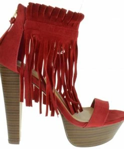 Breckelle's Bernice 03 Women's Platform Fringe High Heel