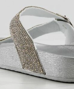 Forever Women's Beyond 9 Womens Rhinestone Cross Band Platform Sandals