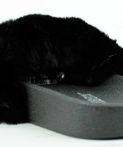 Lemonade Biselle Women's Faux Fur Slip On Slides