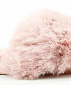 Lemonade Biselle Women's Faux Fur Slip On Slides