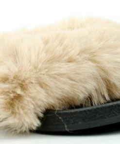 Lemonade Biselle Women's Faux Fur Slip On Slides