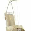 Lemonade Bite Me Womens Platform Cylinder Wrap Up Sandals Women's