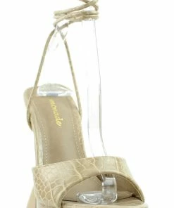 Lemonade Bite Me Womens Platform Cylinder Wrap Up Sandals Women's