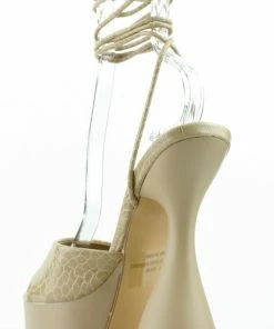 Lemonade Bite Me Womens Platform Cylinder Wrap Up Sandals Women's