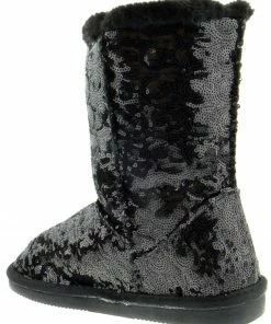 Shoe Dezigns Bling K Little Girls Sequin Slip On Boots Girl's
