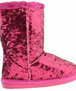 Shoe Dezigns Bling K Little Girls Sequin Slip On Boots Girl's